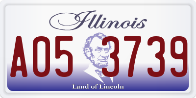 IL license plate A053739