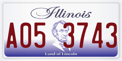 IL license plate A053743
