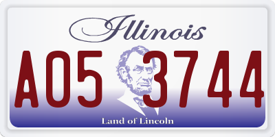 IL license plate A053744