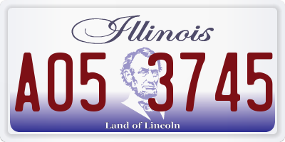IL license plate A053745