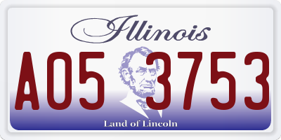 IL license plate A053753