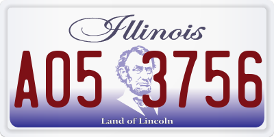 IL license plate A053756