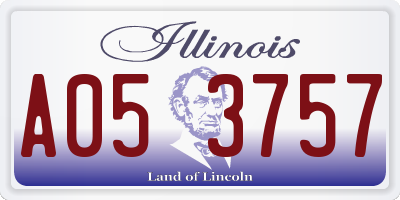 IL license plate A053757