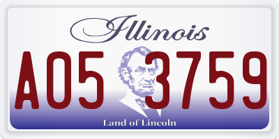 IL license plate A053759