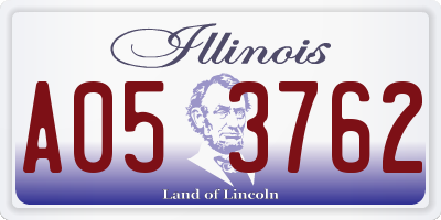 IL license plate A053762