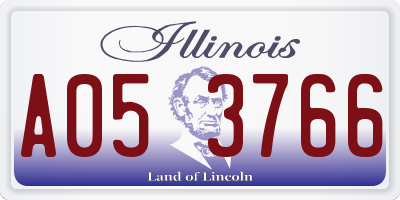 IL license plate A053766