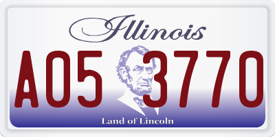 IL license plate A053770