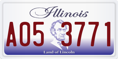 IL license plate A053771