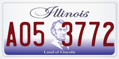 IL license plate A053772