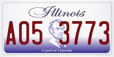 IL license plate A053773