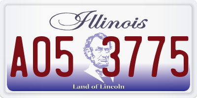 IL license plate A053775