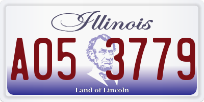 IL license plate A053779