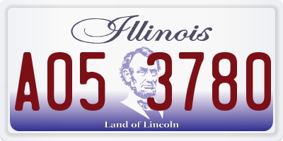 IL license plate A053780