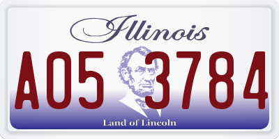 IL license plate A053784