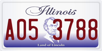 IL license plate A053788