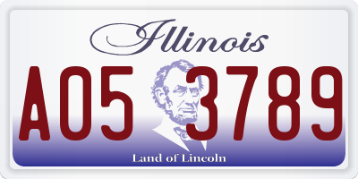 IL license plate A053789