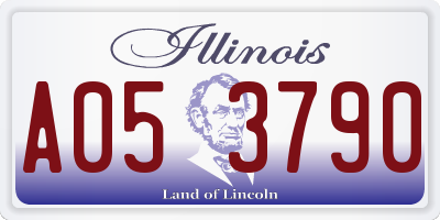 IL license plate A053790