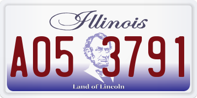 IL license plate A053791