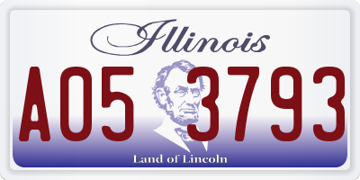 IL license plate A053793