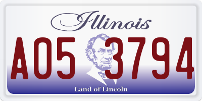 IL license plate A053794