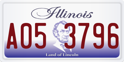 IL license plate A053796