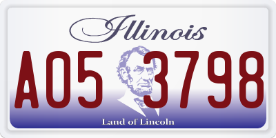 IL license plate A053798