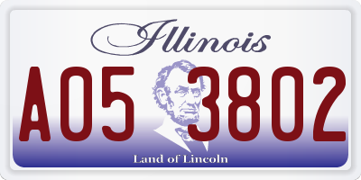 IL license plate A053802