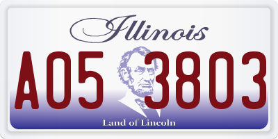 IL license plate A053803