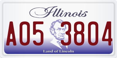 IL license plate A053804