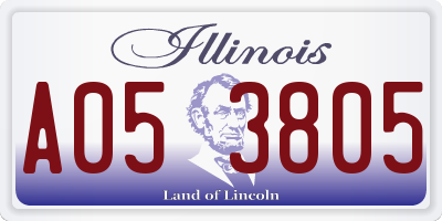 IL license plate A053805