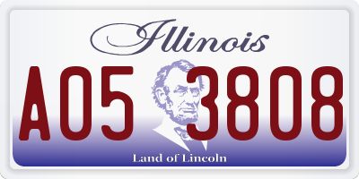 IL license plate A053808