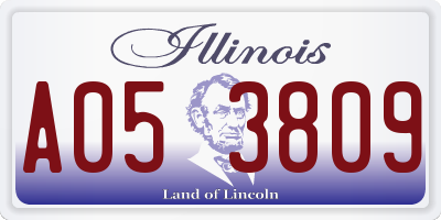 IL license plate A053809