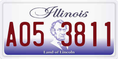 IL license plate A053811
