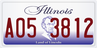 IL license plate A053812