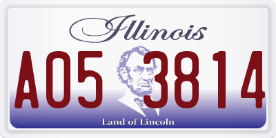 IL license plate A053814