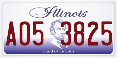 IL license plate A053825