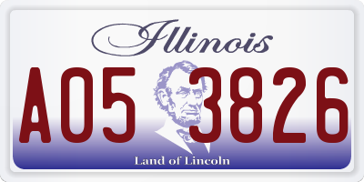 IL license plate A053826