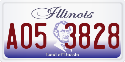 IL license plate A053828