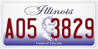 IL license plate A053829