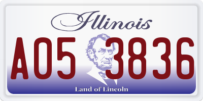 IL license plate A053836