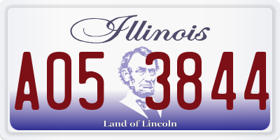 IL license plate A053844