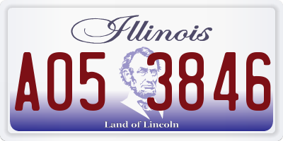 IL license plate A053846