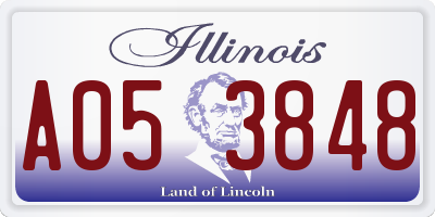 IL license plate A053848
