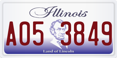 IL license plate A053849