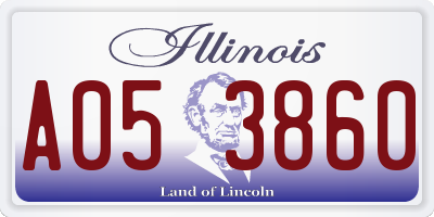 IL license plate A053860