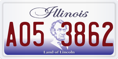 IL license plate A053862