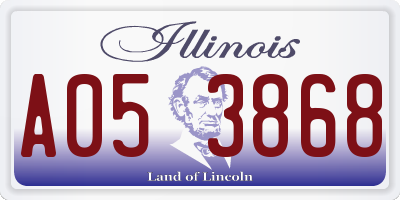 IL license plate A053868