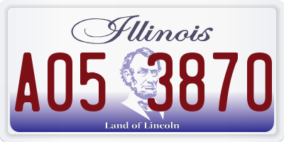 IL license plate A053870