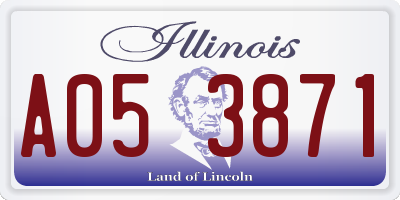 IL license plate A053871