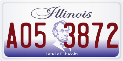IL license plate A053872